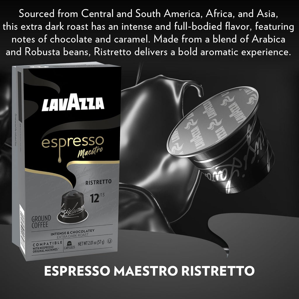 Lavazza Espresso Variety Pack of Aluminum Capsules Compatible with Nespresso* Original Machines, Contains Light, Medium, and Dark Espresso Roast (60 Capsules)