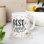 11 OZ Novelty Coffee Mugs - Christmas Gift (Best Friends Theme)