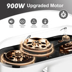 Kitchen in the box 7QT 900W 10-Speed Stand Mixer, Tilt-Head Kitchen Electric Mixer with Dough Hook, Whisk & Flat Beater(Frost White)