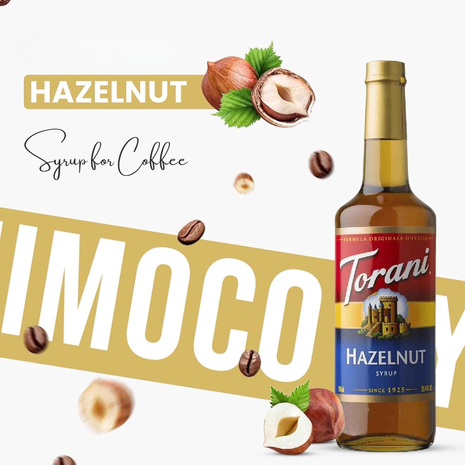 Jimoco® Syrup Pump Dispenser + Torani® Hazelnut Syrup, 25.4 oz - Coffee Syrup Pump & Flavoring Bundle