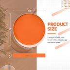 MAONAME 13" Round Tray, Orange Serving Tray with Handles, Modern Decorative Trays for Coffee Table, Plastic Ottoman Trays for Ottoman, Bathroom, Halloween Decor