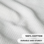 Artoid Mode 100% Cotton White Dark Grey Waffle Weave Kitchen Dish Cloths, 13x28 Inch Ultra Soft Absorbent Quick Drying Kitchen Dish Towels Set of 4, Multicolor