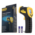 Infrared Thermometer Laser Temperature Gun -58℉ to 1112℉ with Adjustable Emissivity & Max and Min Measure Laser Digital IR Thermometer Gun Temp IR Surface Tool Heat Temp Gun for Cooking.
