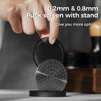 MHW-3BOMBER 54mm Espresso Puck Screen - 0.2mm Ultra Thin Espresso Puck - Metal Reusable Coffee Filter for Portafilter Basket 54mm - Puck Screen with Titanium Coating FG5641-OS