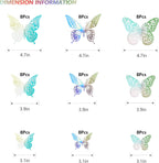 SAOROPEB 3D Butterfly Wall Decor, 72 Pcs 3 Styles 3 Sizes, Removable Metallic Wall Sticker Room Mural Decals for Kids Bedroom Nursery Classroom Party Decoration Wedding Decor DIY Gift (Laser)