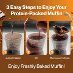 Bootylicious | High-Protein Muffin | 25g Protein, 7g Net Carbs, 2.32-2.75oz Cup, 12-Pack (Chocolate Peanut Butter)