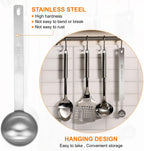 HARFINGTON Single Measuring Spoon 4tsp (1-1/3tbsp, 20ml) Teaspoon/Tablespoon 304 Stainless Steel Single Tiny Square Bowl Measuring Spoon Long Handle Measure Scoop