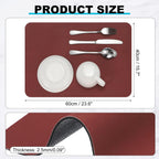 uxcell Silicone Mats for Kitchen Counter, 23.6" x 15.7" Non-Slip Countertop Protector Mat Heat Resistant Coffee Mat Waterproof Table Placemat, Wine Red