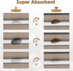 Arttown Coffee Mat for Countertops, Striped Abstract Tan Gray Retro Dish Drying Mat 2 Pcs for Kitchen Bar Accessories, Fit Under Coffee Maker Espresso Machine Dish Rack Hide Stain Rubber 12x19in