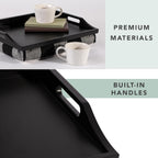 ROSSIE HOME Wood Bed Tray Lap Desk with Detachable Cushion, Serving Tray - Buffalo Check - Fits up to 15.6 Inch Laptops - Style No. 76108