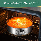 Springform Pan, Stainless Steel Springform Cake Pan, Leakproof & Nonstick Cheesecake Pan, 4" 7" 9" Round Cake Molds with 50 Pcs Paper Liners and 7 Pcs Piping Tips