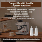 Water Filter for Breville Espresso Machine: 4 Pack Water Filters Replacement Compatible with Breville Barista Touch BES880 Barista Pro BES878 Oracle Touch BES990 BES980 Dual Boiler BES920