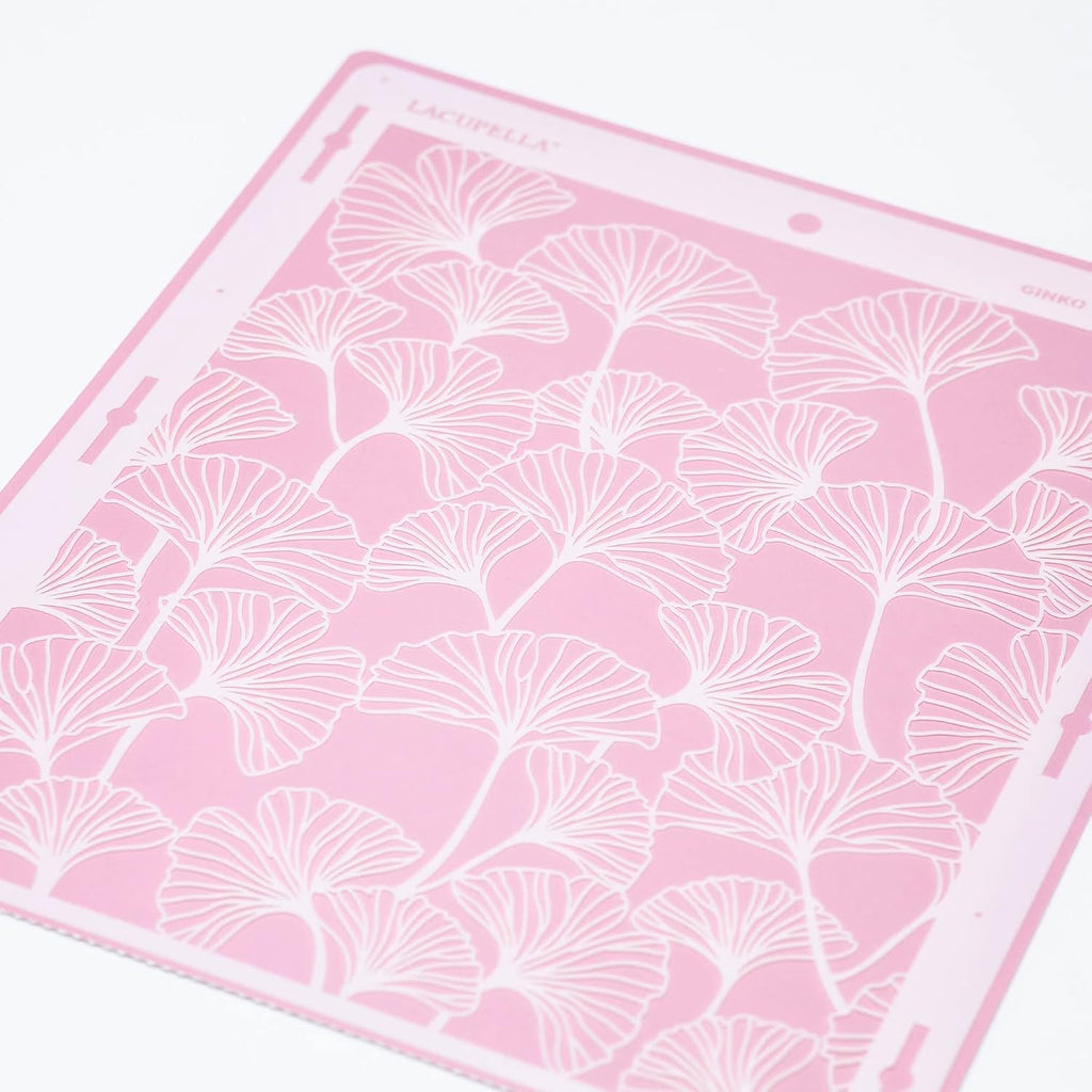 Large Cake Decorating Stencil (Ginko) Ginkgo Leaves Pattern