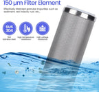 Amwater Stainless Steel Cleanable Wire Mesh Filter Cartridge 10”Length,2.5"OD(150 Micron)