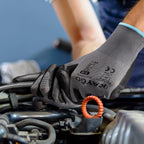 KAYGO Safety Work Gloves PU Coated-12 Pairs, KG11PB, Seamless Knit Glove with Polyurethane Coated Smooth Grip on Palm & Fingers, for Men and Women (2X-Large, Grey)