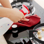 Homaxy 100% Cotton Waffle Weave Kitchen Dish Towels, Ultra Soft Absorbent Quick Drying Cleaning Towel, 13 x 28 Inches, 8-Pack, Brick Red