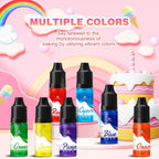 Gel Food Coloring - Rainbow Gel Food Coloring Set for Baking, Cake Decorating, Easter Egg - 7 Colors Concentrated Flavorless Edible Food Color Dye for Icing, Fondant, Cookie, DIY Crafts - 15g/Bottle