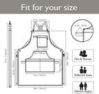 10 Pack Kitchen Apron, Work Apron, Canvas, Multiple Pockets, Gardening, Painting, BBQ, Artist, Carpenter, Sizes M to XXL, Dark Gray