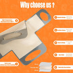 Reusable Silicone Bread Loaf Pan Liner, Food-Grade Silicone Bread Sling, Sourdough Bread Baking Mat, Non-Stick &Easy Clean Dough Transfer Tool, Fits 9x5" or 1.5lb Loaf Pans, Grey & Orange, 2PCS