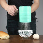 MaMix Stainless Steel Baking Hand Crank Flour Sifter with 2 Wire Agitator 3 Cup