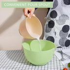 BoxedHome Classic Mixing Bowl Set, BPA Free Plastic, Microwave and Dishwasher Safe, 4.5 quarts (Sage)