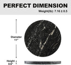 Koville Brazilian Natural Marble Cutting Board for Kitchen, 11inch Round Hand Crafted Marble Slab for Cheese, Charcuterie, Pastry Board - Wedding Gift, House Warming Gift(Via Lactea)