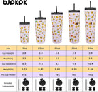 BJPKPK 34oz Skinny Tumbler With lid And Straw Stainless Steel Travel Coffee Mug Insulated Tumblers Cups,Hawaii Fruits Purple