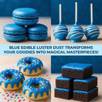 Bulk (20g) Blue Luster Dust Edible Glitter for Cocktails | Premium Edible Blue Luster Dust for Cake Decorations - Edible Glitter for Drinks Cupcakes Cookies Cakes Food Paint