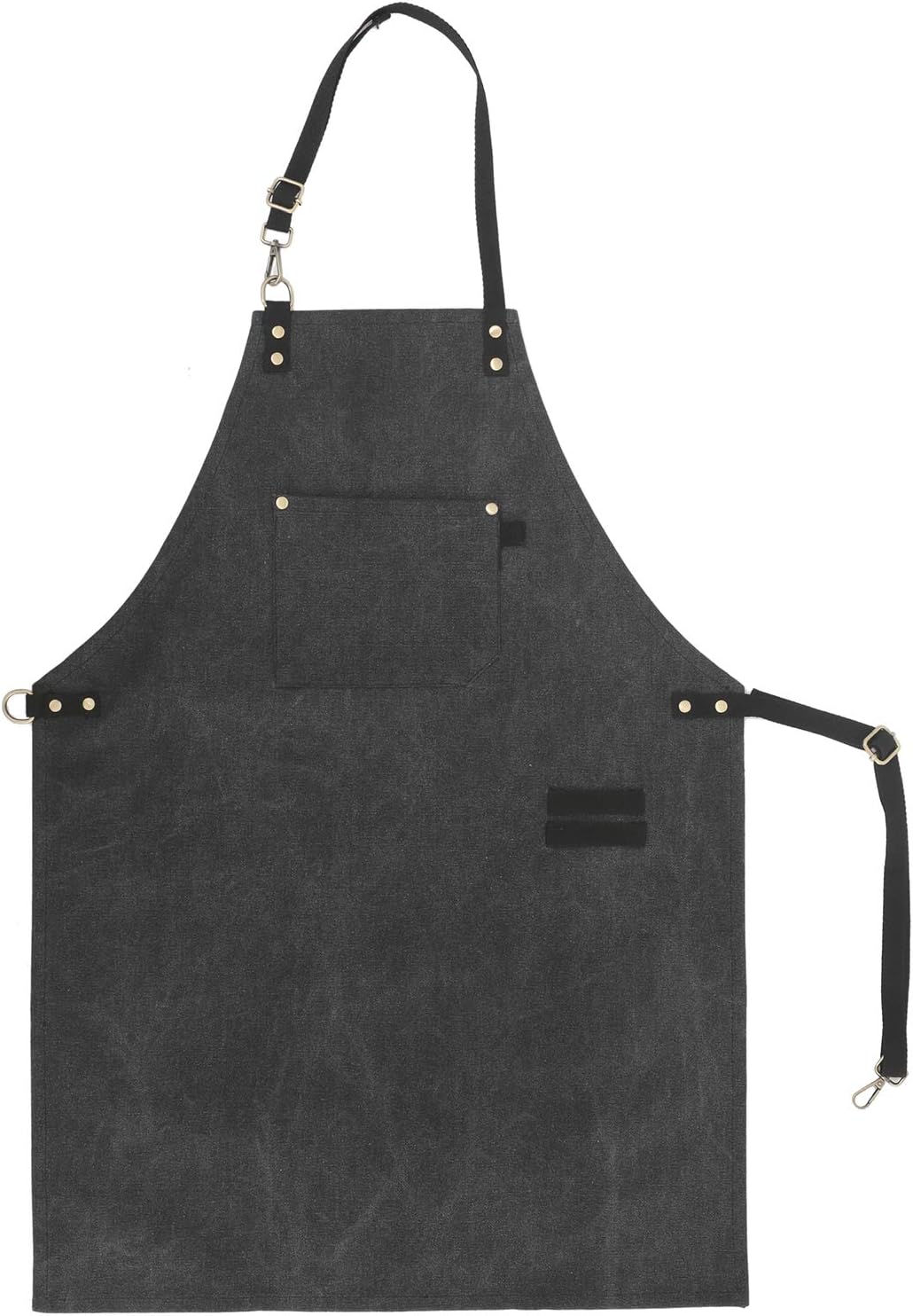 No-Tie Canvas Apron Heavy-Duty 16OZ Work Apron with Front Pocket Extra Long Straps Adjustable M–XXL