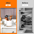 6.8" Large Ceramic Kitchen Utensil Holder - Utensil Holder for Kitchen Counter, Modern Farmhouse Style Holder for Spoons, Spatulas & Cooking Tools (White)