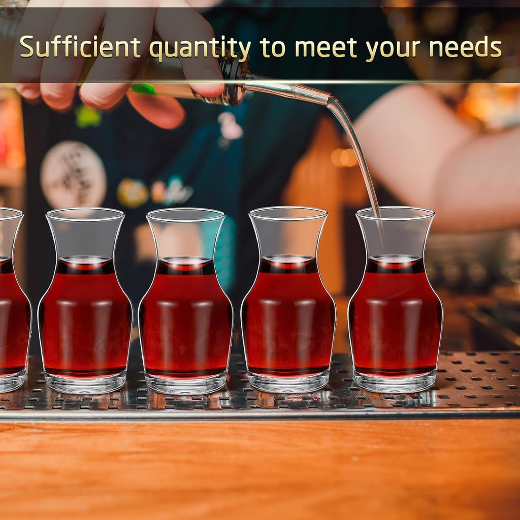 36 Pack Single Serving Wine Carafe Glass Small Mini Carafe Individual Wine Refill Decanter for Dinner Parties Tastings Bars Restaurants (6.5 oz)