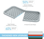 EG-SIPRO Kitchen Sink Organizer Tray,Sponge Holder for Kitchen Sink Bathroom Counter Tray Sponge Caddy Silicone Soap Holder for Soap Dispenser, Bottle, Dishwashing Accessories(2-Pack)