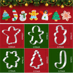 Christmas Cookie Cutter Set - 6 Pieces Christmas Cookie Cutter Shapes, Stainless Steel Cookie Cutters - Gingerbread Man, Snowflake, Christmas Tree, Angel, Snow Man,Candy Cane for Holiday