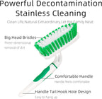 2-Pack Scrub Brush for Cleaning with Long Handle,Medium Firm Brush Bathroom Cleaning Supplies and Bathtub Cleaner and Shower Cleaning Brush,Multi-Scene Use for Kitchen or Carpet Brush,White&Green