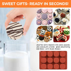 Oreo Silicone Molds 2 PCS, 12 Cavity Cylindrical Chocolate Covered Oreos Cookie Mold, Baking Mold for Oreo, Chocolate, Cookie, Candy, Mini Cake, Jelly