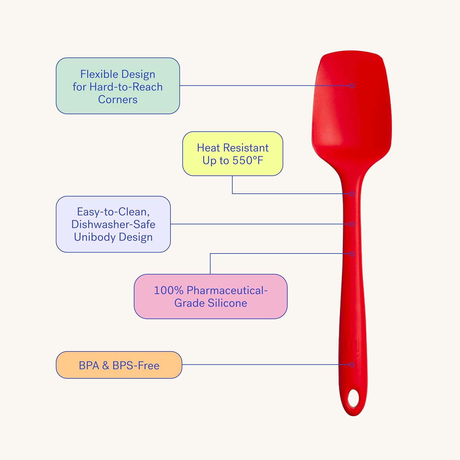 GIR: Get It Right Silicone Spoonula Spatula - 11-Inch Skinny Studio White - Heat-Resistant & Nonstick Silicone Kitchen Utensils - Serving & Scraping