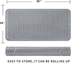 Silicone Dish Drying Mat for Multiple Usage,Easy clean,Eco-friendly,Heat-resistant Silicone Mat for Kitchen Counter or Sink,Refrigerator or Drawer Liner Grey 5XL 36inches x 18inches