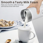 SIMPLETASTE Milk Frother, 4-in-1 Electric Milk Steamer, Automatic Warm and Cold Foam Maker and Milk Warmer for Latte, Cappuccinos, Macchiato