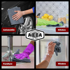 AIDEA Microfiber Cleaning Cloth Grey 20PK, Micro Fiber Cloth for Cleaning Cars, Premium All Purpose Car Towels, Dusting Cloth Cleaning Rags SUVs, House, Kitchen, Window, Workshops, 12"×12"