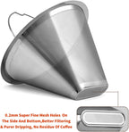 #4 Reusable Permanent Cone Coffee Filters, 8~12 Cup Size 4 Coffee Filters, Perfect Fit for Cuisinart Hamilton Beach Coffee Maker Filter, Replace Cuisinart GTF Gold Tone Coffee Filters