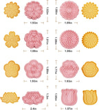 8 Pcs Flower Cookie Cutters Set Baking Molds 3D Flower Press type Cookie Cutter for Baking, Fondant, Cheese, and Pastries