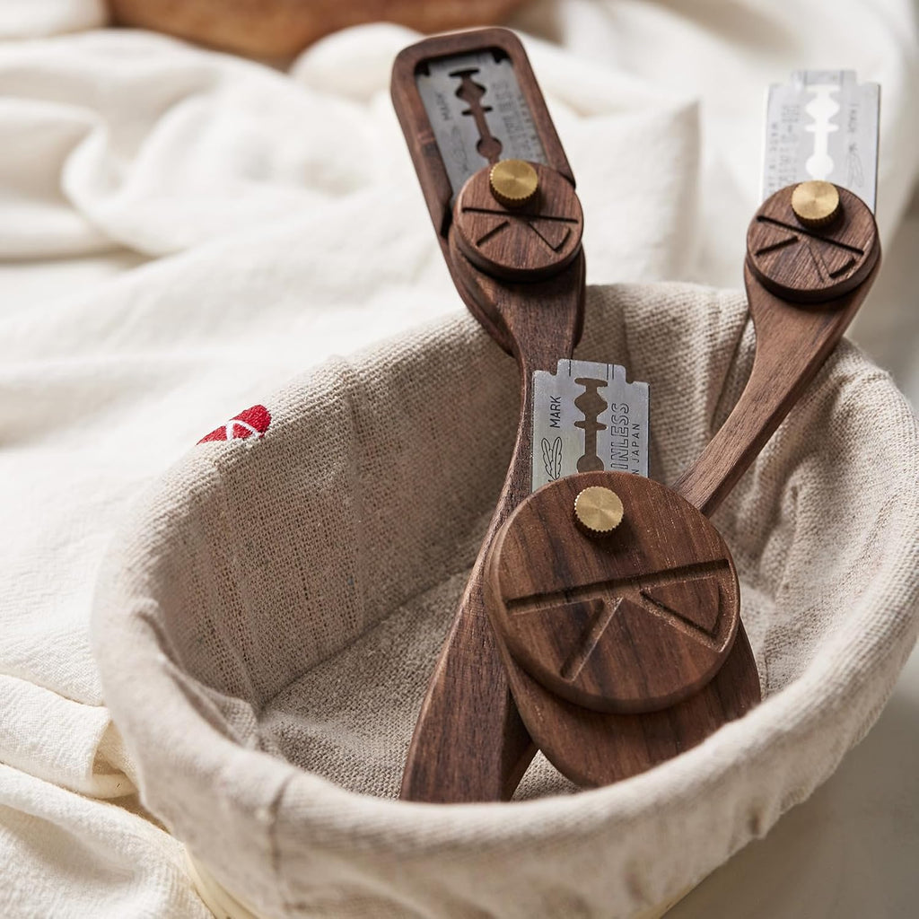 Bread Lame Set with Blade Cover, Two Scoring Knifes with 5 Feather Blades, Dough Scoring Tool for Bread Baking, Sourdough Scoring Tool Dexterous-Cut Series Lame Bread Tool (LUNA & ELEGANT)