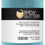 Teal BREW GLITTER Edible Glitter For Drinks, Cocktails, Beer, Garnish Glitter & Beverages | KOSHER & HALAL Certified | 100% Edible & Food Grade | Vegan, Gluten, Nut Free (50g, Teal)