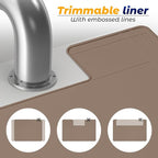The Original Under Sink Mat - Silicone Waterproof mat, Trimmable, Easy to Clean, Kitchen cabinet liner, Under sink protector mats, Disinfection Surface - 34" x 22" or smaller