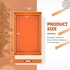 MAONAME Orange Serving Trays Set of 2, Plastic Decorative Trays with Handles, Rectangular Coffee Table Trays for Ottoman, Nesting Trays for Living Room, Bedroom