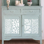 18Pcs Stencils for Crafts Painting, Reusable Cake Stencils Decorating Texture Stencil Background Stencil Leaf Floral Tree Templates for Painting on Wood Furniture Card Canvas Paper Scrapbook