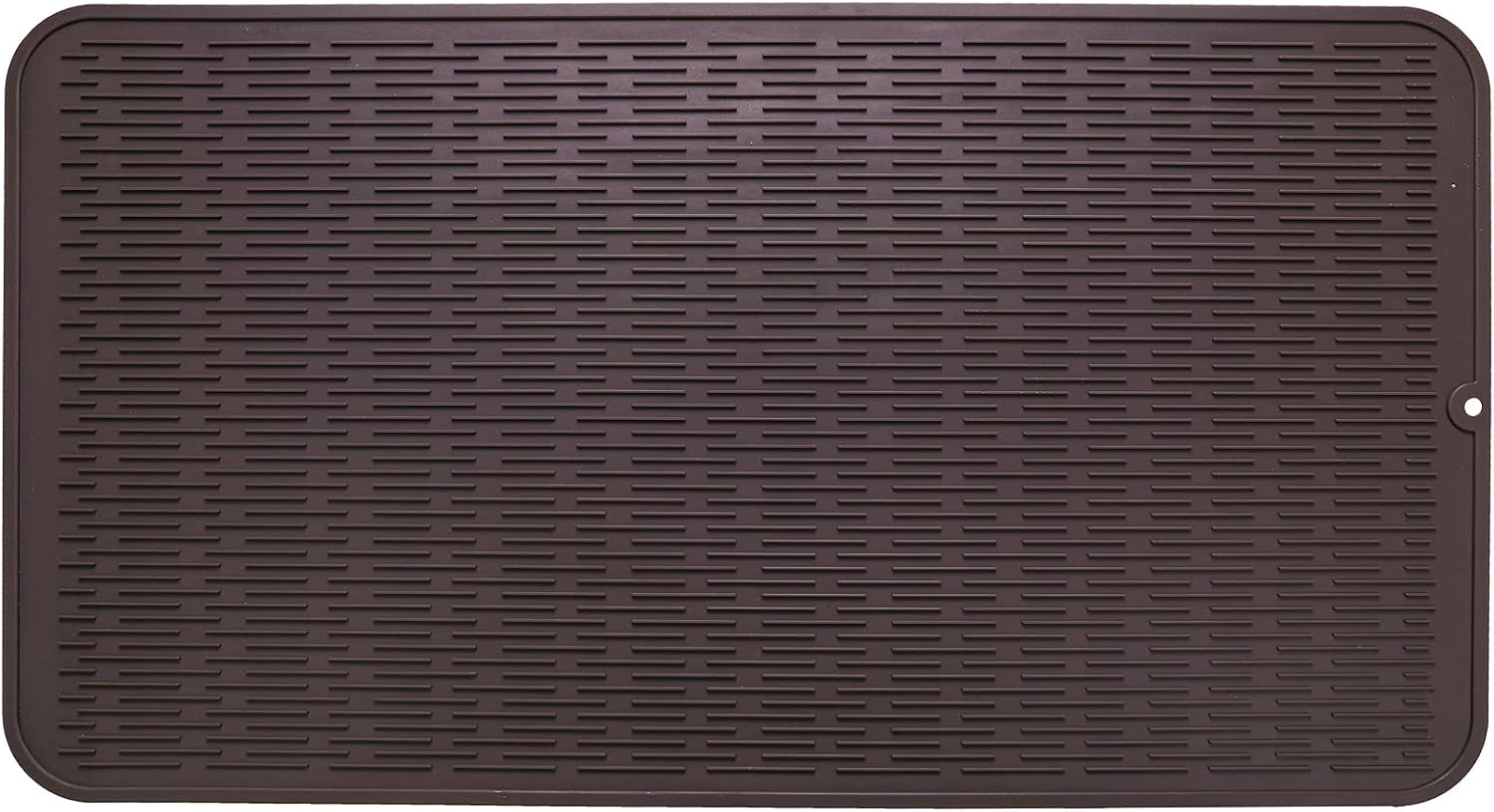 Silicone Dish Drying Mat for Multiple Usage,Easy clean,Eco-friendly,Heat-resistant Silicone Mat for Kitchen Counter or Sink,Refrigerator or Drawer Liner Coffee 4XL 32 inches x 18 inches