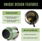 MADFLOW Yerba Mate Cup. Stainless Steel Mate Cup with 2 Bombillas. Double Wall Vacuum Insulated Yerba Mate Gourd. Unique Gourd And Bombilla Set