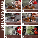 51mm WDT Tool Espresso Accessories Kit,GdHaHSP Dosing Funnel and Puck Screen Set,Espresso Stirrer Distribution Tool,Espresso Whisk for espresso tools