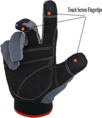 HANDLANDY Work Gloves for Men & Women, Utility Mechanic Working Gloves Touch Screen, Flexible Yard Work Gloves